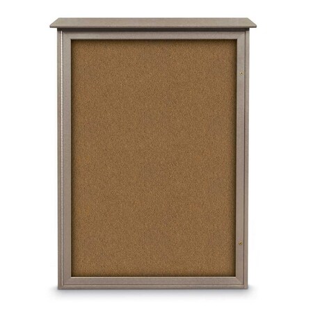 United Visual Products Indoor Enclosed Combo Board, 72"x36", White Frame/Black & Buff UVCB7236W-BLACK-BUFF